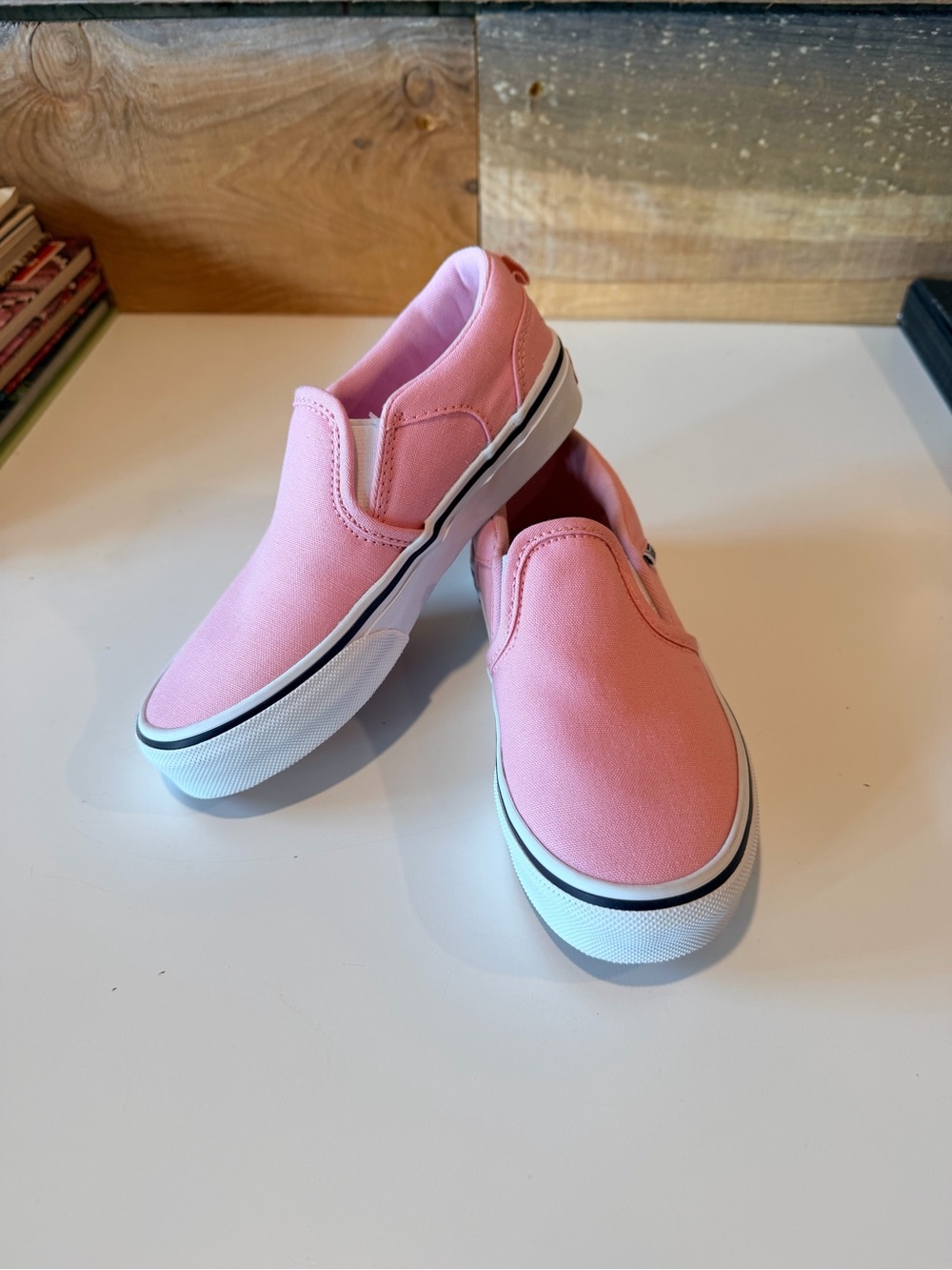 Vans Kids Slip-On Sneakers - Light Pink -Missy Size 13